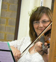 Daphne Matthews, plays for her Wedding